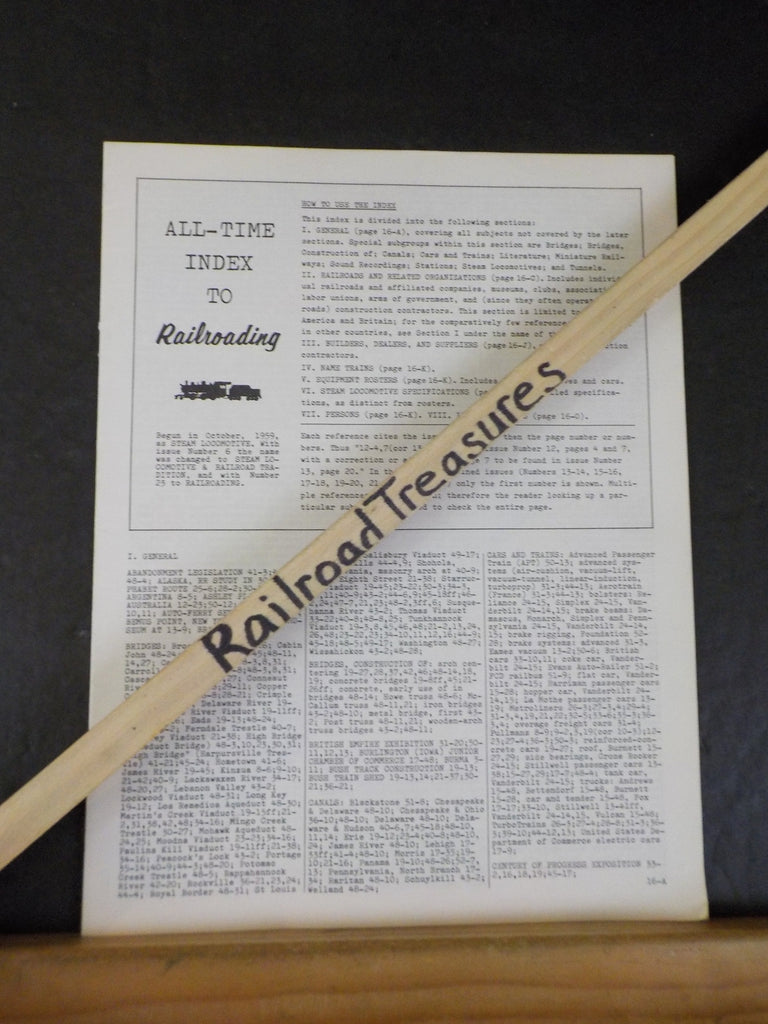 Railroading Magazine All-time index Steam Locomotive / Steam Loco & RR ...