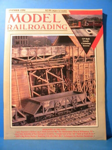 Model Railroading 1990 November CP grade crossing tower Maintenance shop William