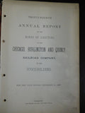 Chicago Burlington & Quincy Railroad Company Annual Report 1887 Dec 31