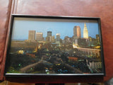 Framed photo of the Cleveland skyline by Dan Morgan 1987 print  16 X 25 inches