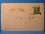 Postcard Front Street Harrington Corner Worcester Mass Postmarked 1910 Braintree