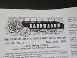 Bandwagon 1979 May June Circus Magazine Sparks Circus Last railroad Circus