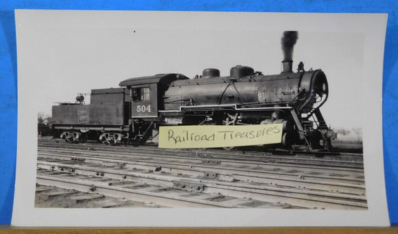 Photo Central Vermont Locomotive #504 St Albans VT 1924 3 ½ X 5 ¾