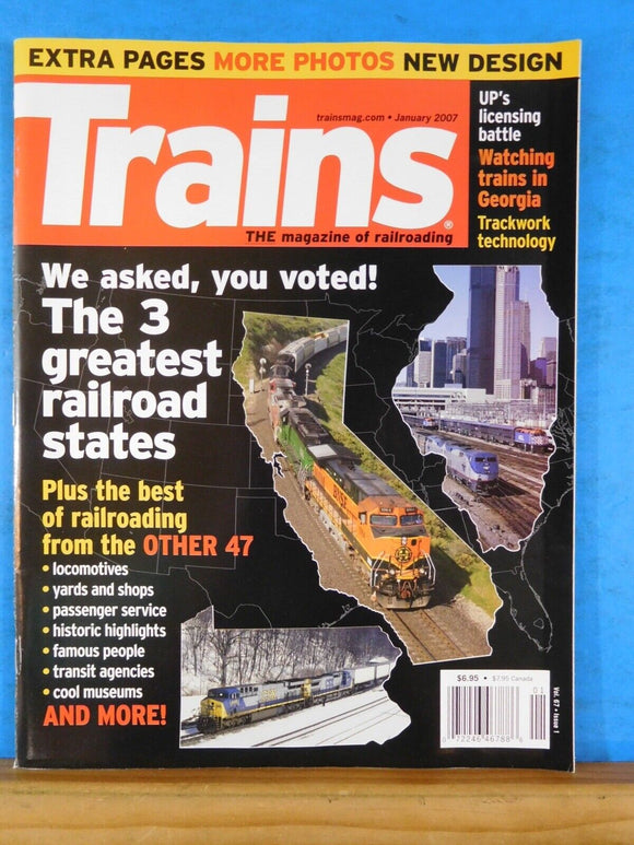 Trains Magazine 2007 January 4 Greatest Railroad states UPS licensing battle