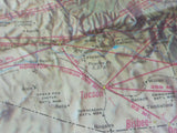 Map American Airlines System Map T197R Population 1962