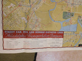 Map PTC Map of Philadelphia #2 1941 Showing Street Car Bus and Subway Lines