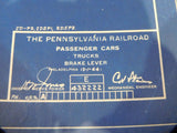 Blueprint PRR Passenger Cars, Trucks, Brake Lever