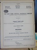 New York Central RR Co Ohio Central Lines Local freight tariff mileages 1929 = 2