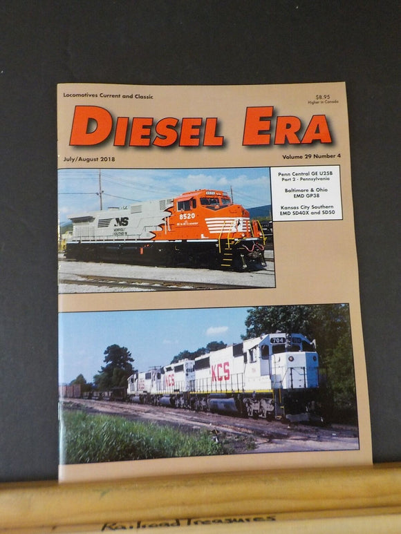 Diesel Era Magazine 2018 July August Penn Central B&O KCS EMD SD40X SD50