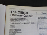 Official Railway Guide, The 1992 October November North American Travel Guide