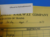 Columbus and Greenville Railway Company, Telegraphic Register of Trains,24 hr re