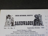 Bandwagon 1969 September October Circus Magazine Parker & Watts Circus Early sin