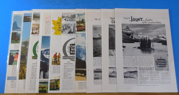 Ads Canadian National Ry Lot #9 Advertisements from Various Magazines (10)