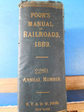 Poor's Manual of Railroads 1889  History rolling stock more