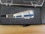 Jewelry Passenger car tie clip Silver & blue in color