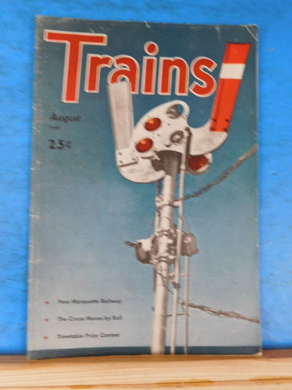 Trains Magazine 1945 August Blue Ridge Mountains Circus moves by rails