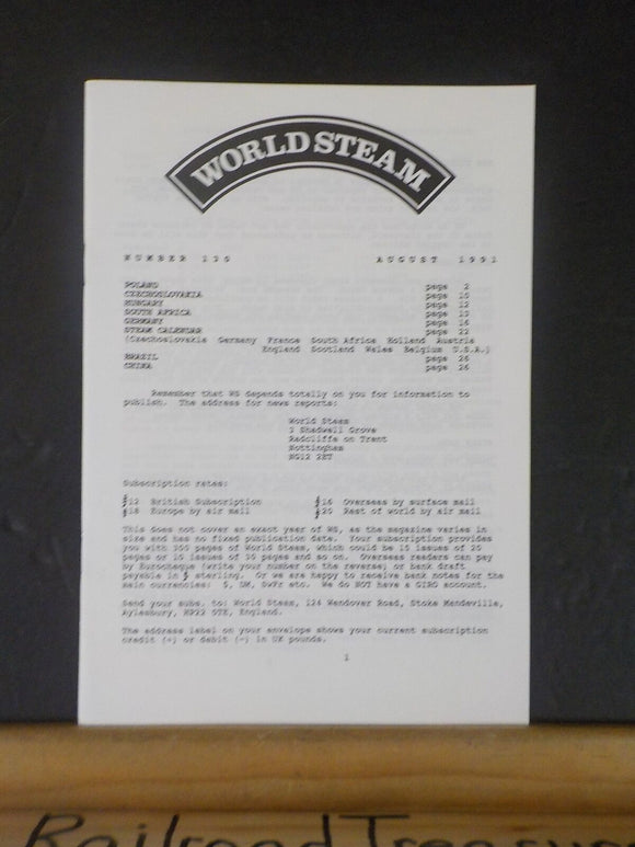 World Steam #130 August 1991