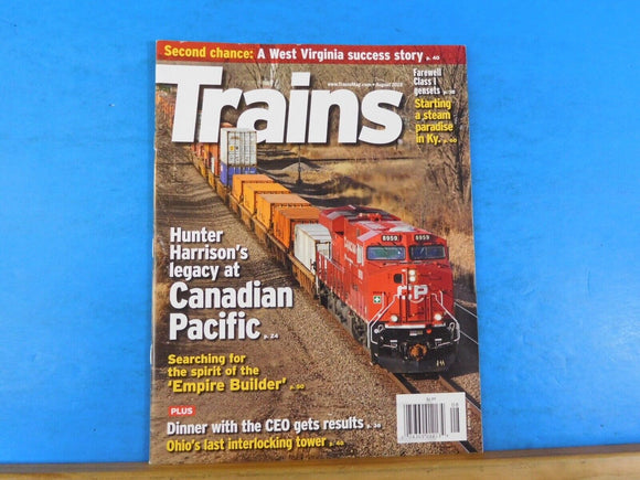 Trains Magazine 2018 August Hunter Harrison Canadian Pacific Spirit of Empire Bu