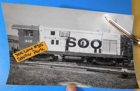 PHOTO SOO Line Locomotive #315 Schiller Park Illinois 1972 4 5/8 x 7 ½