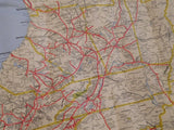Map Norfolk Southern System Map and Connections 1995 manually updated