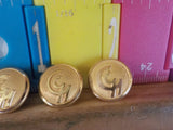 Button Conrail Waterbury Lot of 4 small gold in color