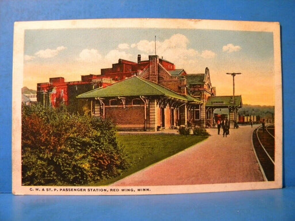 Postcard C.M.&StP Passenger Station Red Wing Minn Postmarked 1926 Red Wing