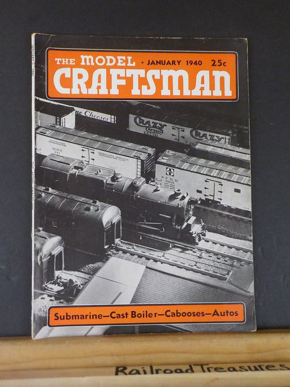 Model Craftsman RMC 1940 January Submarine Cast Boiler Cabooses