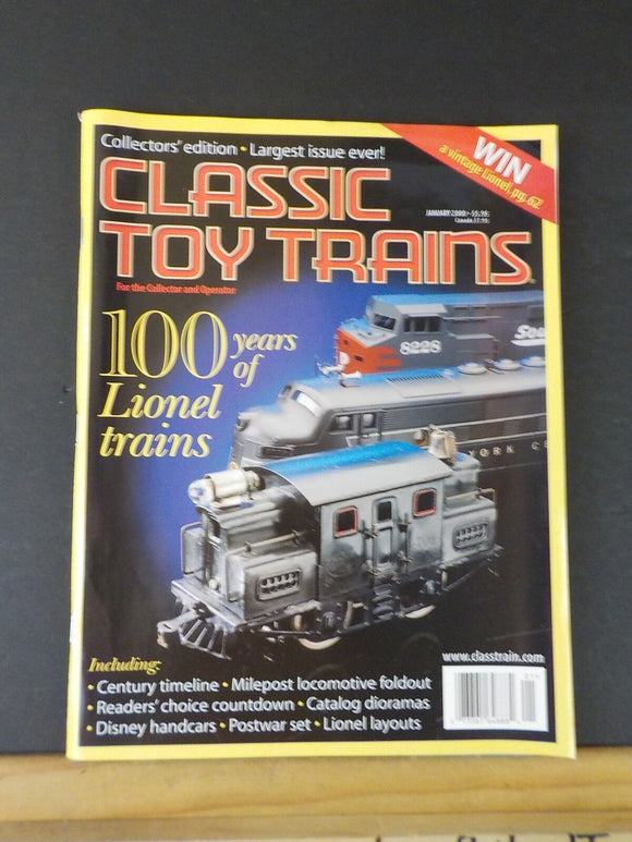 Classic Toy Trains 2000 January 100 years Lionel trains Lionel Disney