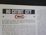 HO Cutout City Railroad Model Craftsman Full color buildings for road and rail
