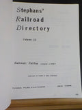 Stephans Railroad Directory  Railroad / Railfan Index 1929-1987 RR RF set 2 bks