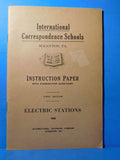 ICS Electric Stations #1646 First Edition  1915 International Correspondence Sch