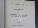 Louisville and Nashville Railroad Co. Annual Report 1945 95th L&N Map Ballast Co