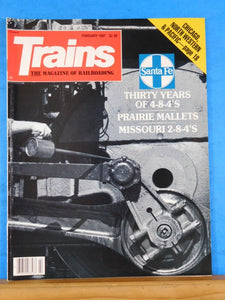 Trains Magazine 1987 February 30 years of 4-8-4s Prairie Mallets Missouri 2-8-4s