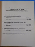 Norfolk Southern Station List 1986 Form #8600 Soft Cover 300 pages