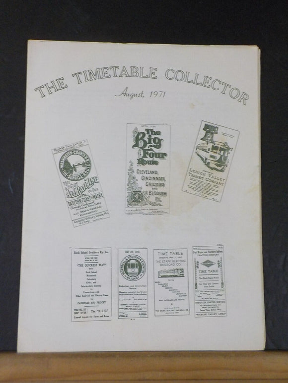 Timetable Collector 1971 August Transfer boat Solano Central Pacific Railroad