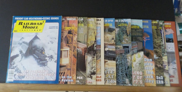 Railroad Model Craftsman Magazine Complete Year 2001 12 issues RMC