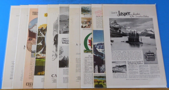 Ads Canadian National Ry Lot #12 Advertisements from Various Magazines (10)