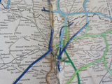 Map Railroads in the United States Western States   FOLDED