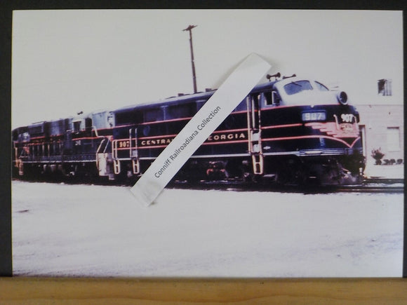 Photo Central of Georgia Railroad Locomotive #907   8 X 11.5 Color
