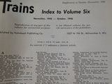 Trains Magazine Bound Volume 6 Nov 1945 - Oct 1946