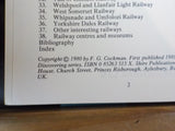 Discovering Preserved Railways By F G Cockman Soft Cover 1980 80 pages indexed