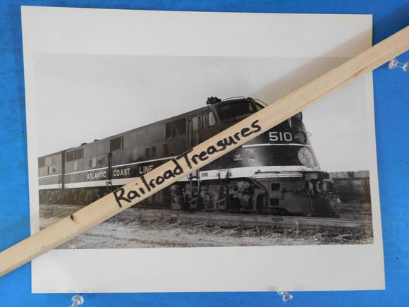 Photo Atlantic Coast Line Railroad Locomotive #510  8 X 10 B&W