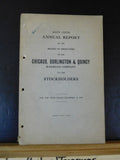 Chicago Burlington & Quincy Railroad Company Annual Report 1918 MAP