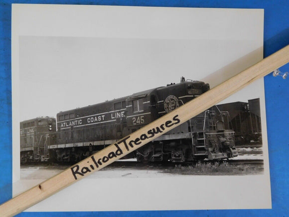 Photo Atlantic Coast Line Railroad Locomotive #245 8 X 10 B&W