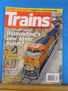 Trains Magazine 2016 December Philly commuter struggles Conrail Freight on 4% gr