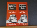 Burlington Route System Public Timetable 1962 February-April