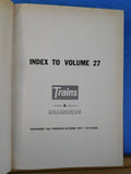 Trains Magazine Bound Volume 27 Nov 1966 - Oct 1967 Kalmbach