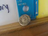 Button Rock Island Lines Waterbury Silver in color small button