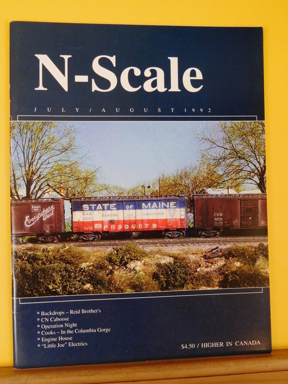 N Scale Magazine 1992 July Aug Engine house realistic models backdrop windows
