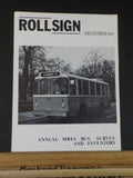 Rollsign Magazine of New England Transit News 1972 Dec Annual MBTA Bus Survey An